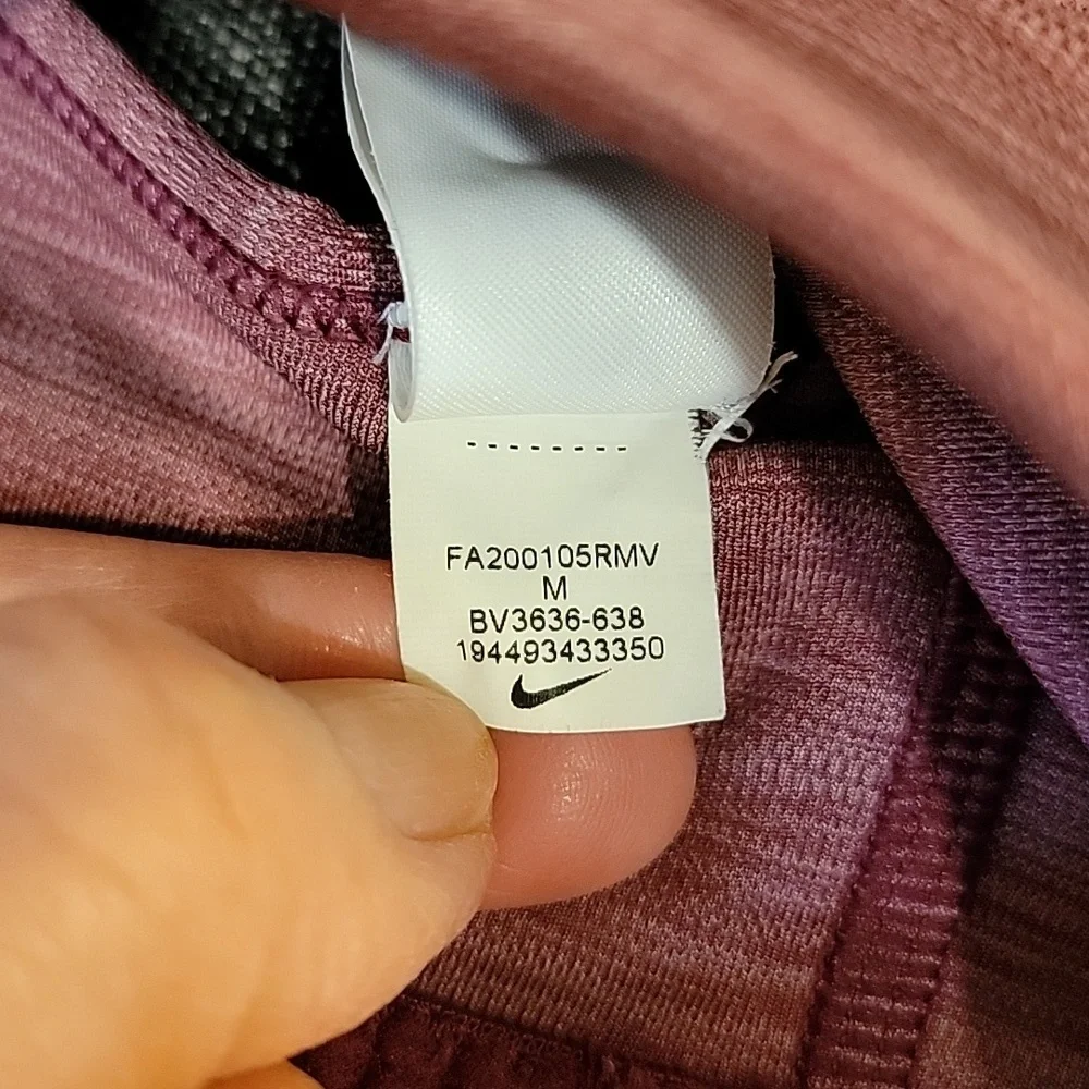 Nike Dri Fit Swoosh Maroon Sports Bra Racerback Size Med - Picture 4 of 6